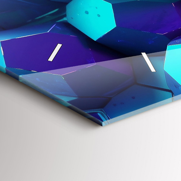 Horloge murale horizontale figures géométriques