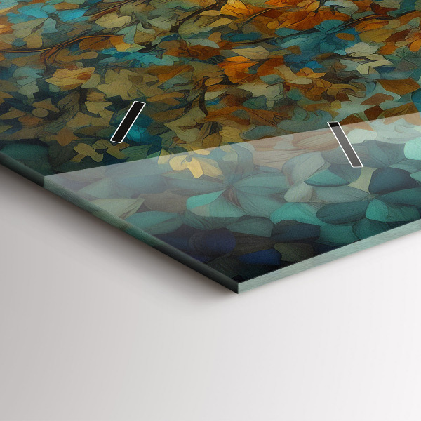 Horloge murale horizontale Arbre en mosaïque