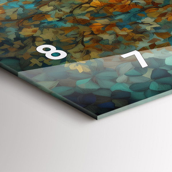 Horloge murale horizontale Arbre en mosaïque