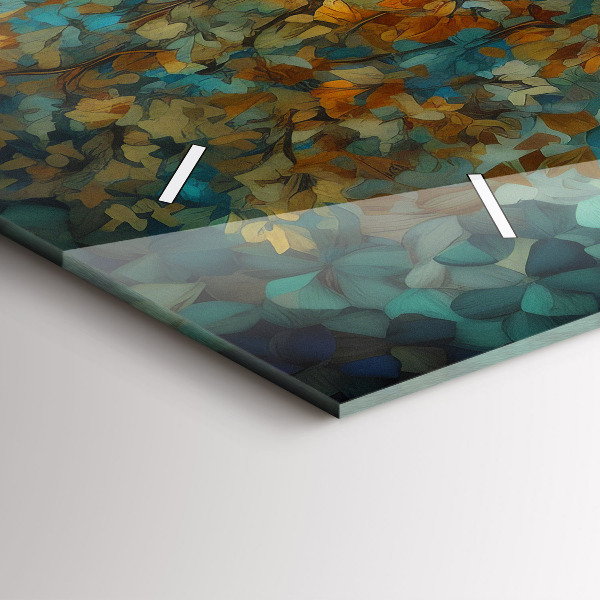 Horloge murale horizontale Arbre en mosaïque