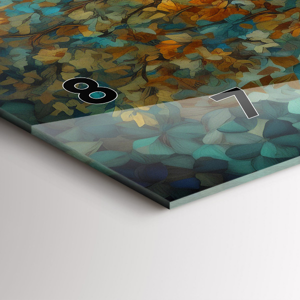 Horloge murale horizontale Arbre en mosaïque