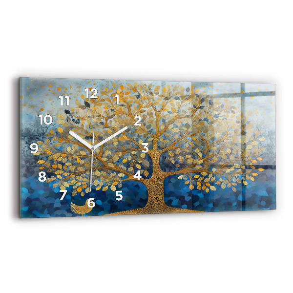 Horloge murale horizontale Arbre abstrait