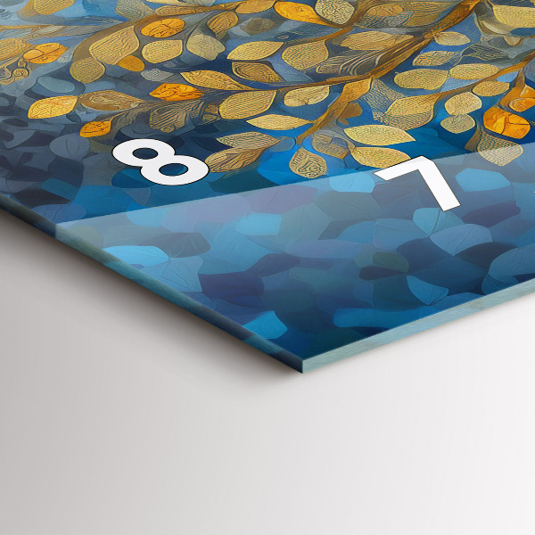 Horloge murale horizontale Arbre abstrait