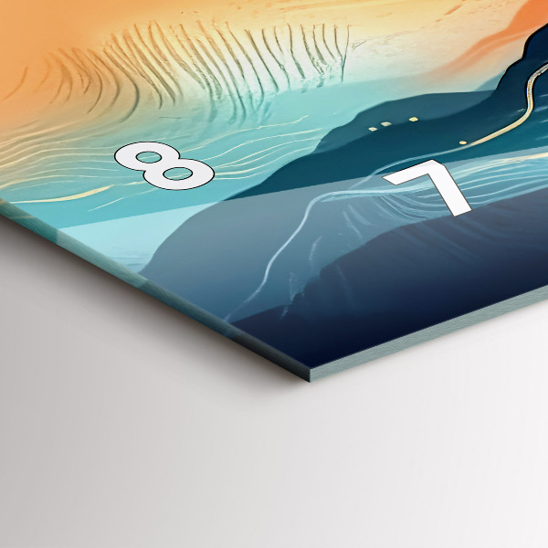 Horloge murale horizontale Paysage de montagne