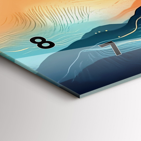 Horloge murale horizontale Paysage de montagne