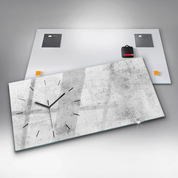 Horloge murale horizontale Mur en béton