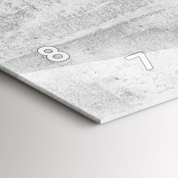 Horloge murale horizontale Mur en béton