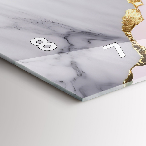 Horloge murale horizontale Motif en marbre