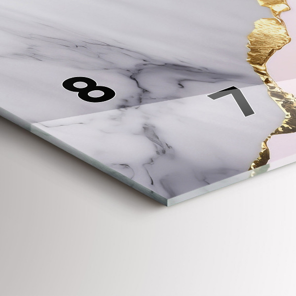 Horloge murale horizontale Motif en marbre