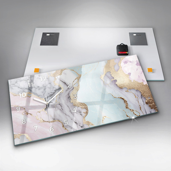 Horloge murale horizontale Marbre