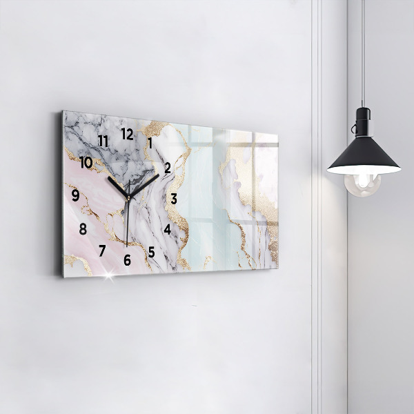 Horloge murale horizontale Marbre