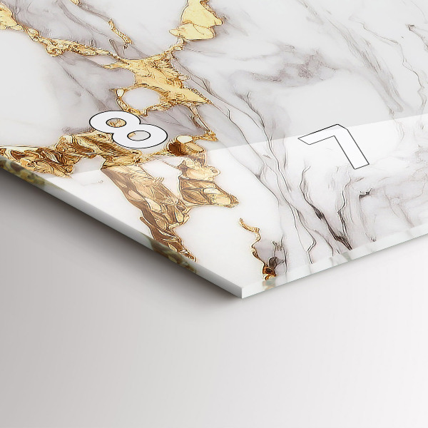 Horloge murale horizontale Marbre décoratif