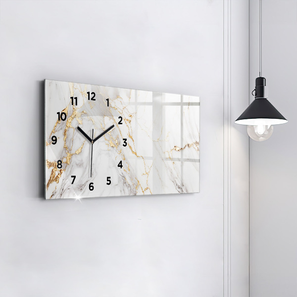 Horloge murale horizontale Marbre décoratif