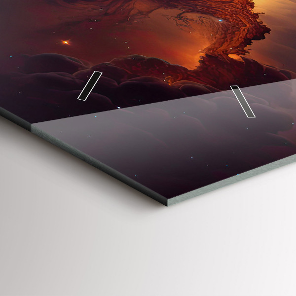 Horloge murale horizontale Le monde cosmique des étoiles