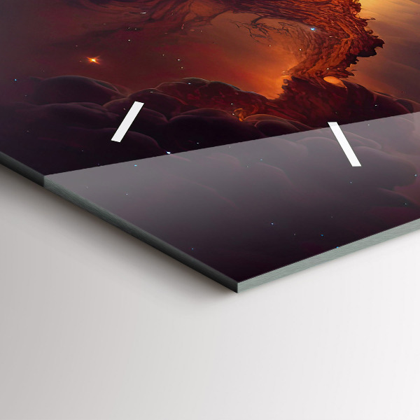 Horloge murale horizontale Le monde cosmique des étoiles