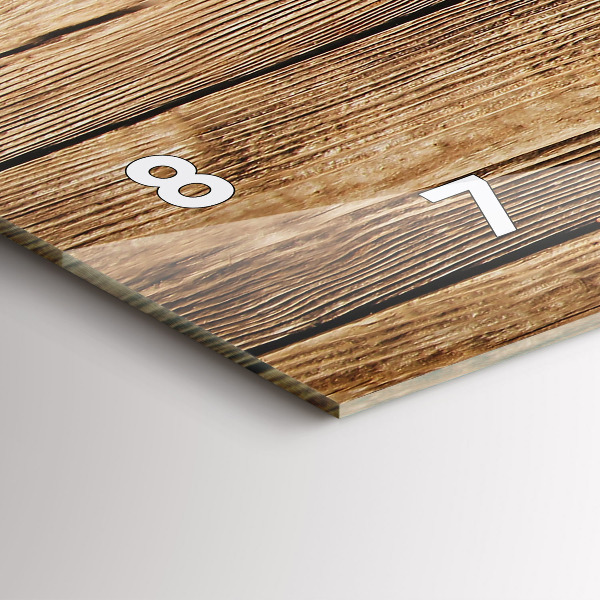 Horloge rectangulaire horizontale planches de bois