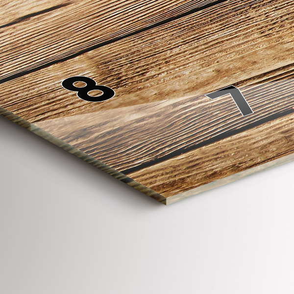 Horloge rectangulaire horizontale planches de bois