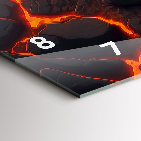 Horloge murale horizontale Volcan de lave