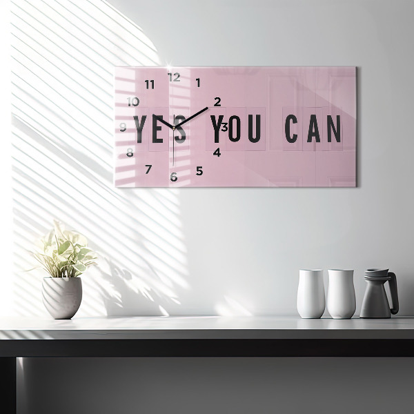 Horloge murale horizontale Oui, tu peux