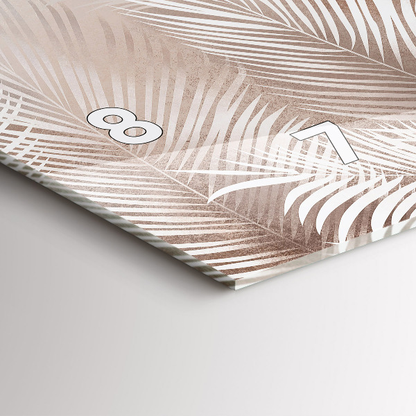 Horloge murale horizontale feuilles tropicales