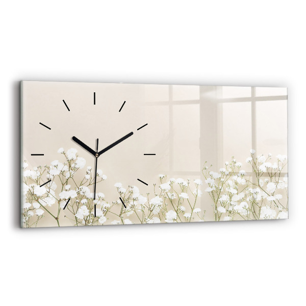 Horloge murale horizontale Fleurs en fleurs