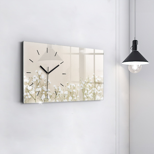 Horloge murale horizontale Fleurs en fleurs