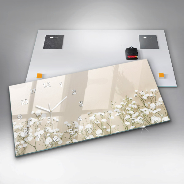 Horloge murale horizontale Fleurs en fleurs