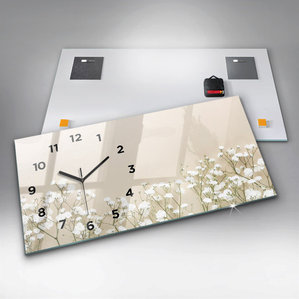 Horloge murale horizontale Fleurs en fleurs