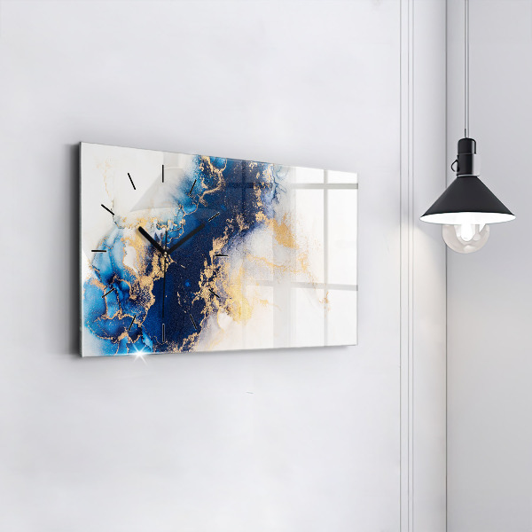 Horloge murale horizontale Motif en marbre