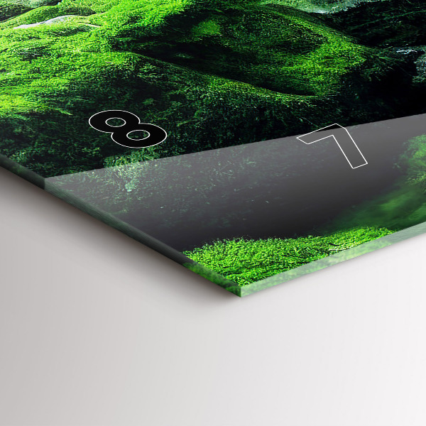 Horloge murale horizontale Cascade parmi la mousse