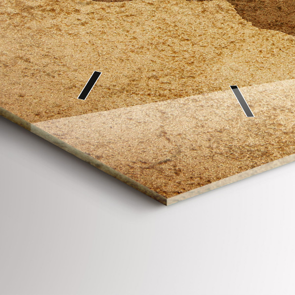 Horloge rectangulaire horizontale Carte du monde vintage