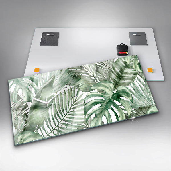 Horloge murale horizontale Feuilles de plantes
