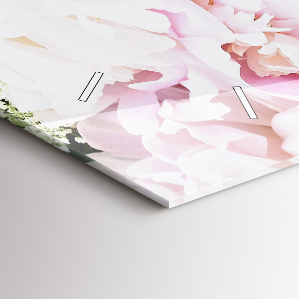 Horloge murale horizontale Fleurs décoratives