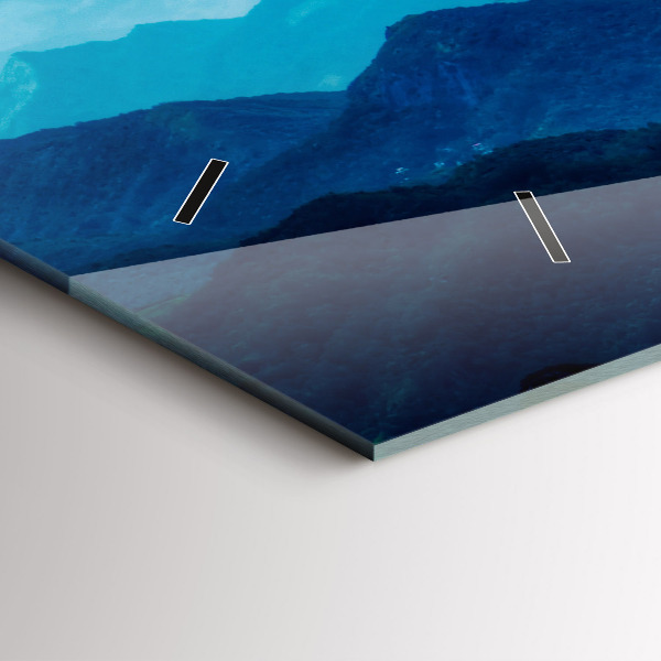 Horloge rectangulaire horizontale 'Montagnes à l''aquarelle'