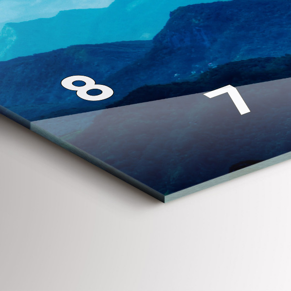 Horloge rectangulaire horizontale 'Montagnes à l''aquarelle'