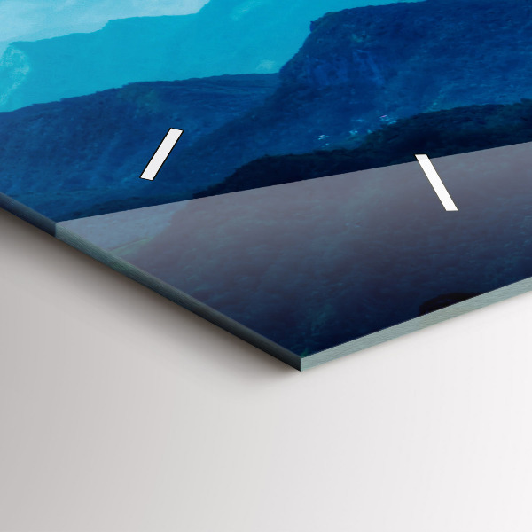 Horloge rectangulaire horizontale 'Montagnes à l''aquarelle'