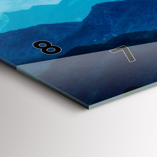 Horloge rectangulaire horizontale 'Montagnes à l''aquarelle'