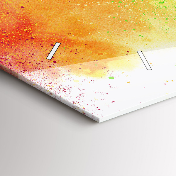 Horloge murale horizontale Arc-en-ciel abstrait