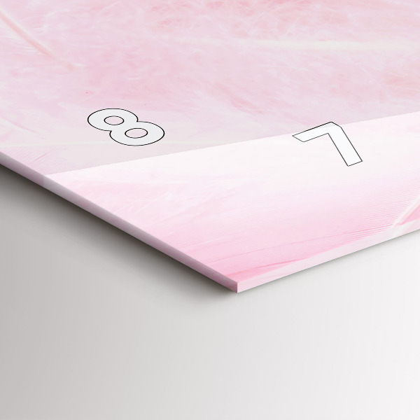 Horloge murale horizontale Plumes abstraites