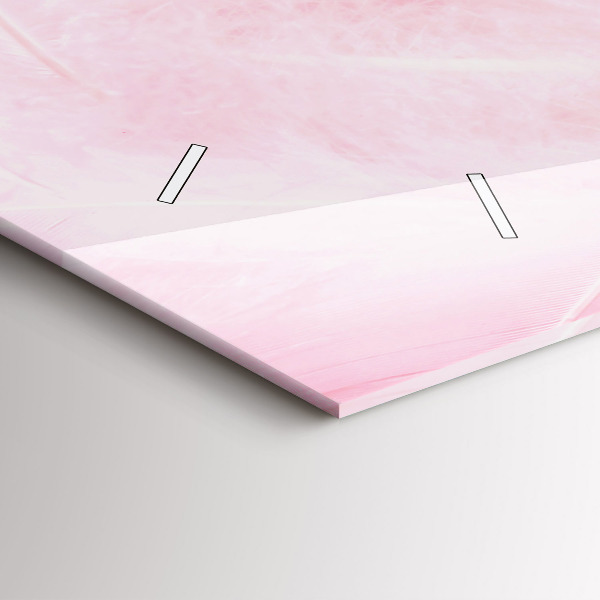 Horloge murale horizontale Plumes abstraites