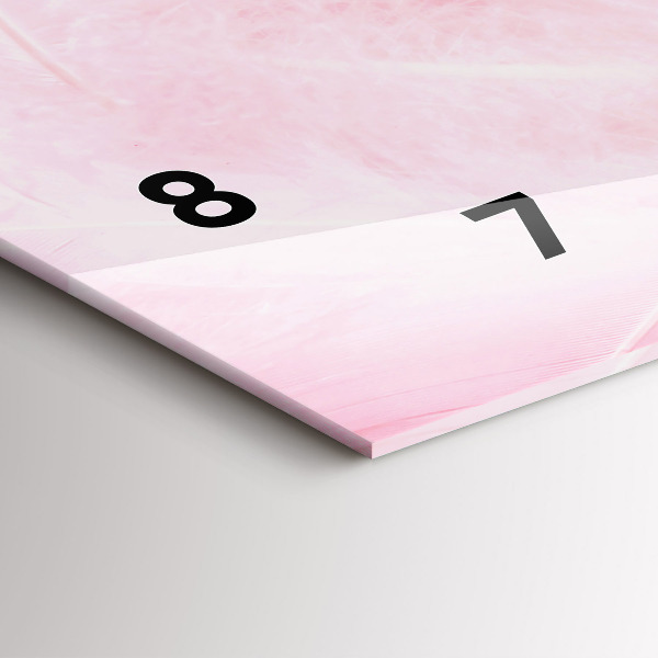 Horloge murale horizontale Plumes abstraites