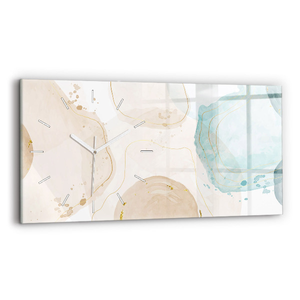 Horloge murale horizontale 'Taches d''aquarelle'