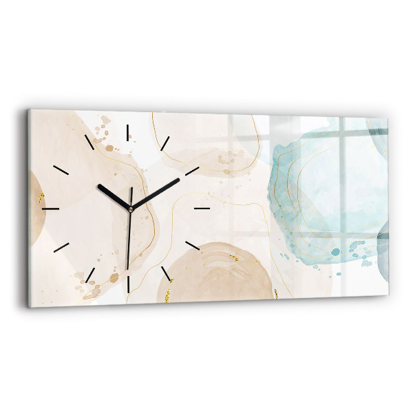 Horloge murale horizontale 'Taches d''aquarelle'