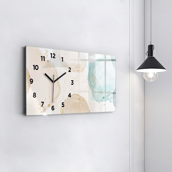 Horloge murale horizontale 'Taches d''aquarelle'