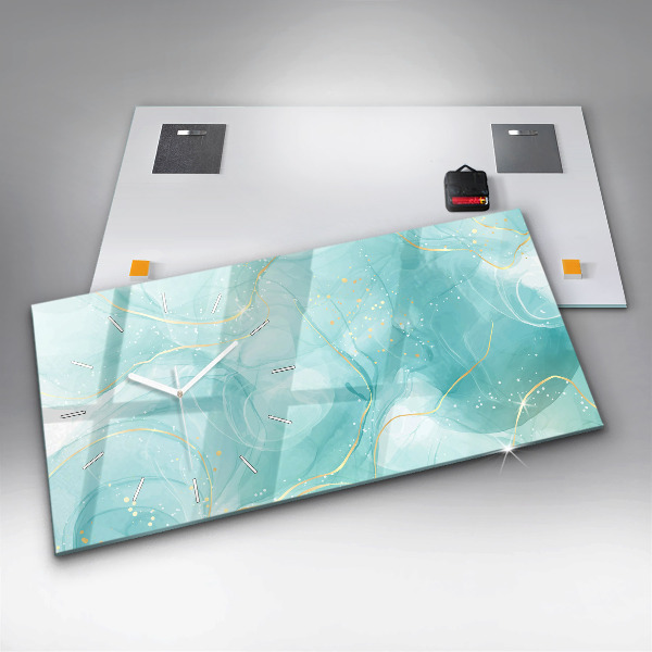 Horloge murale horizontale Marbre abstrait