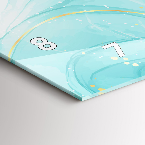 Horloge murale horizontale Marbre abstrait