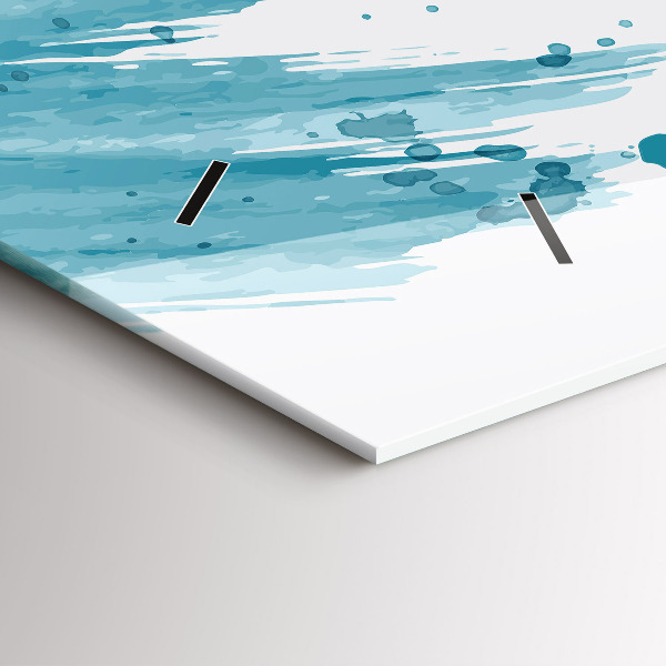 Horloge murale horizontale Coups de pinceau