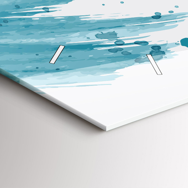 Horloge murale horizontale Coups de pinceau