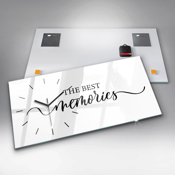Horloge murale horizontale 'L''inscription Souvenirs'