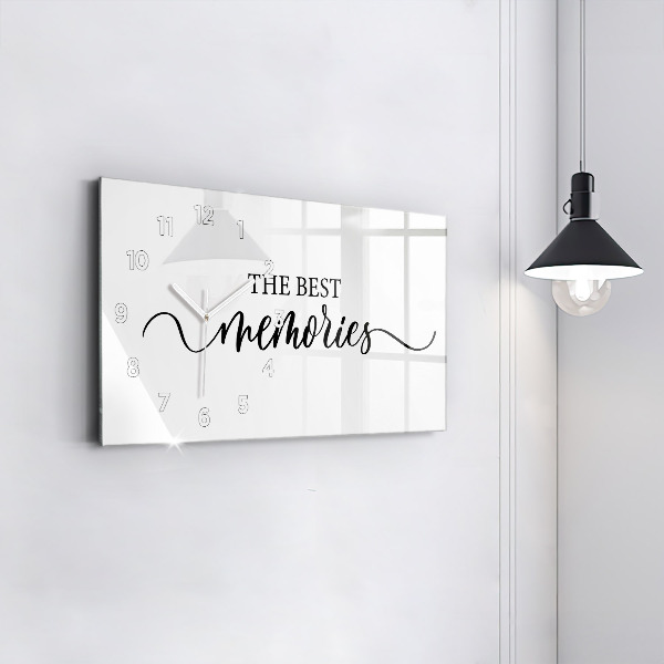Horloge murale horizontale 'L''inscription Souvenirs'
